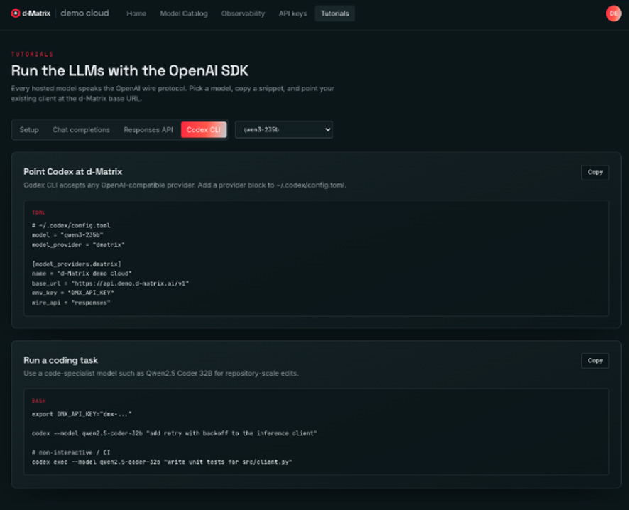 d-matrix demo cloud